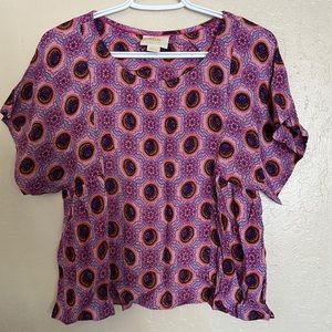 Maeve Anthropologie Printed Boho Top